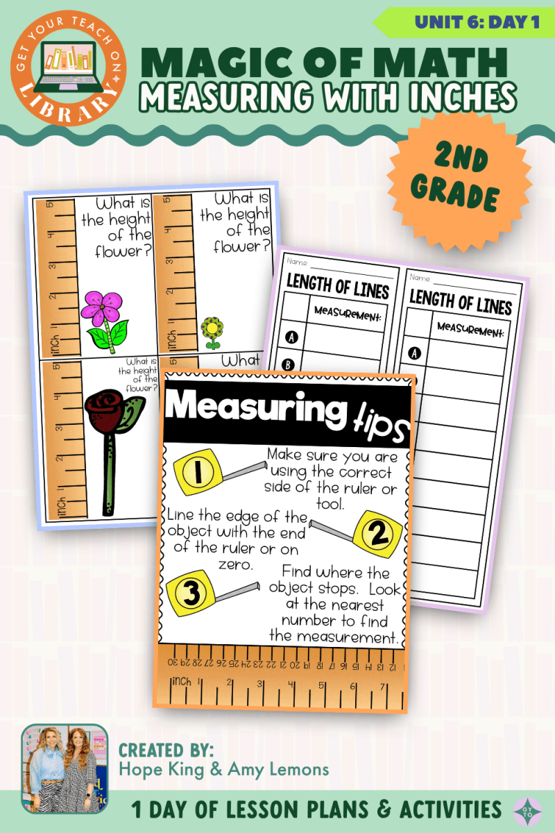 2nd Grade Magic of Math: Unit 6 Day 1 Measuring with Inches - Shop GYTO - Get Your Teach On