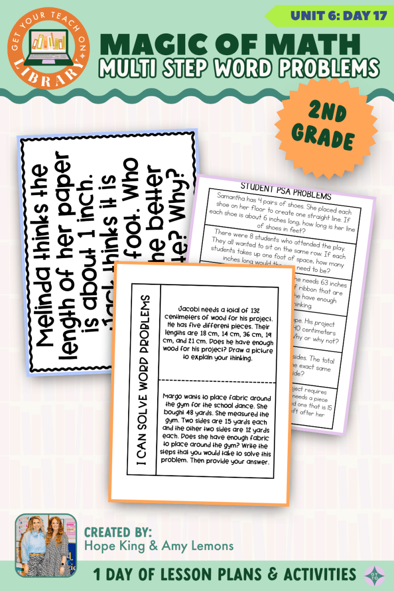 2nd Grade Magic of Math: Unit 6 Day 17 Multi-Step Word Problem - Shop GYTO - Get Your Teach On