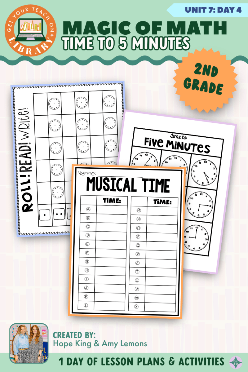 2nd Grade Magic of Math: Unit 7 Day 4 Time to 5 Minutes - Shop GYTO - Get Your Teach On