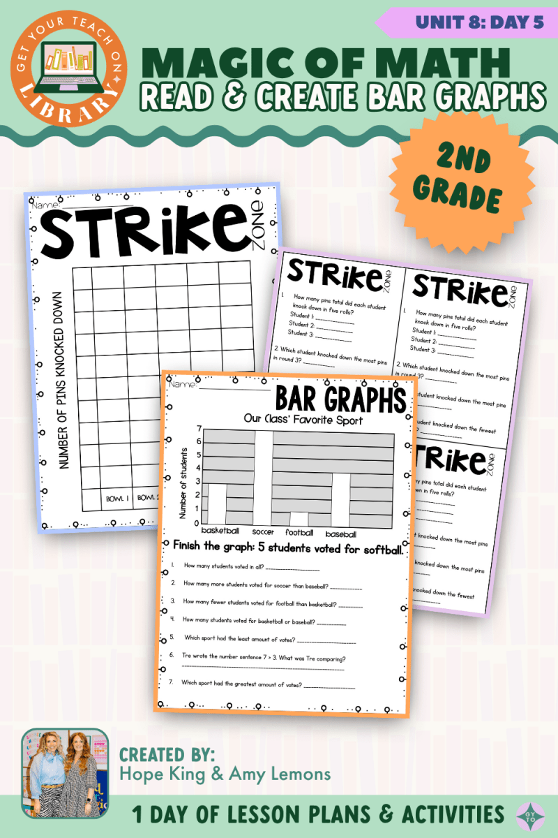 2nd Grade Magic of Math: Unit 8 Day 5 Read and Create Bar Graphs - Shop GYTO - Get Your Teach On