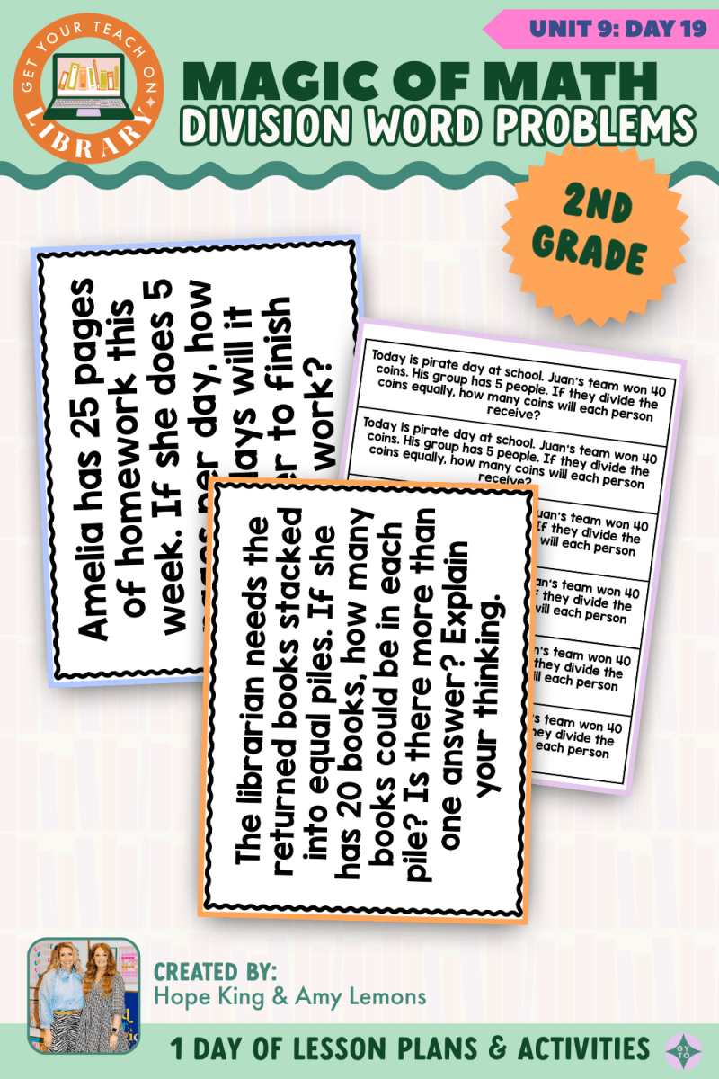 2nd Grade Magic of Math: Unit 9 Day 19 Division Word Problems - Shop GYTO - Get Your Teach On