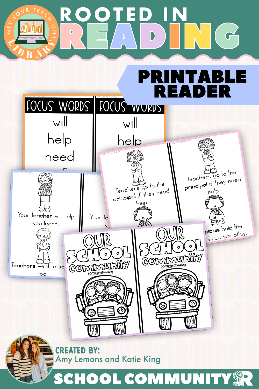Rooted in Reading Printable Nonfiction Reader: Our School Community