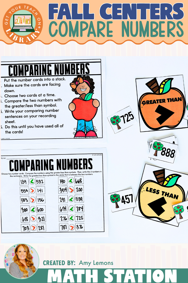 Fall Math Station: Comparing 3-Digit Numbers