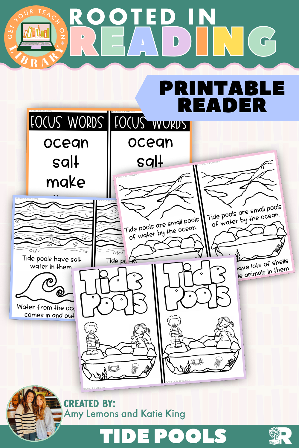 Rooted in Reading Printable Nonfiction Reader: Tide Pools