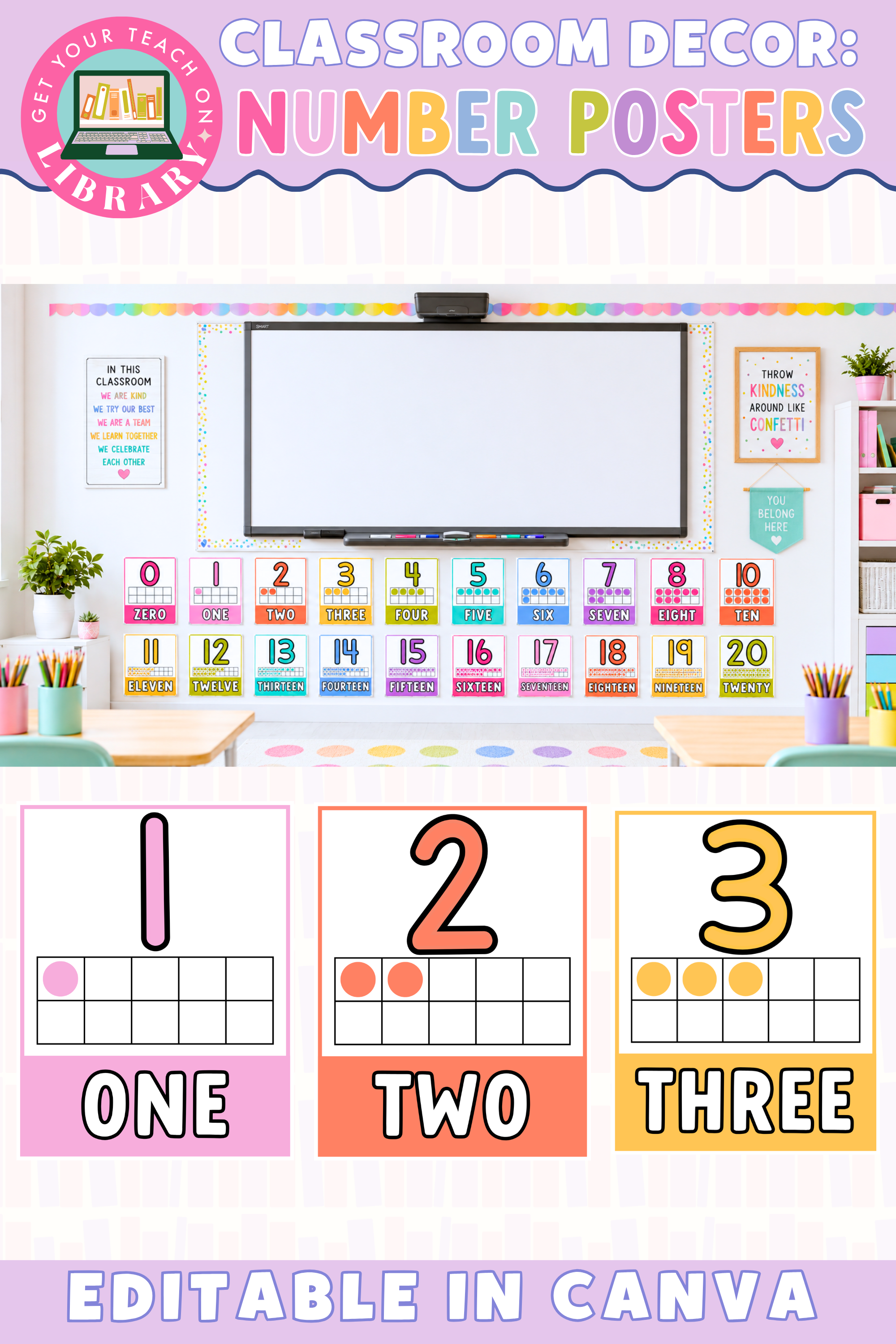 GYTO Classroom Decor: Numbers to 20 | Classroom Posters | Bright Classroom Decor