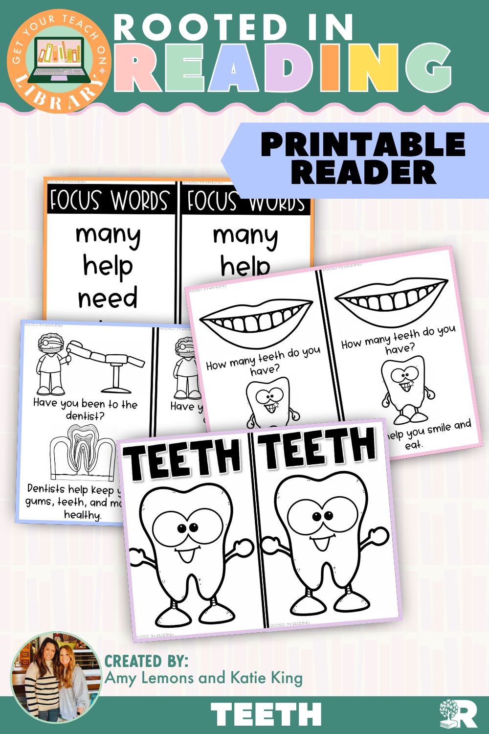 Rooted in Reading Printable Nonfiction Reader: Teeth