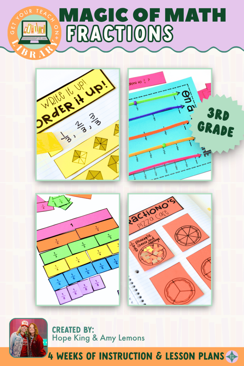 3rd Grade Magic of Math: Fractions, Comparing Fractions, Fractions on a Number Line - Shop GYTO - Get Your Teach On