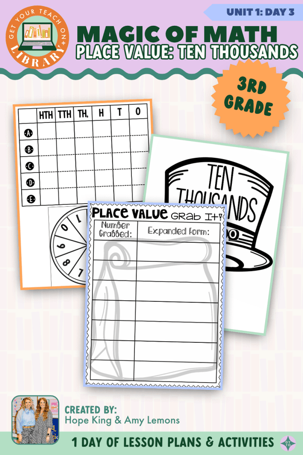 3rd Grade Magic of Math Unit 1 Day 3: Place Value: Ten Thousands by Hope King, Amy Lemons and Get Your Teach On