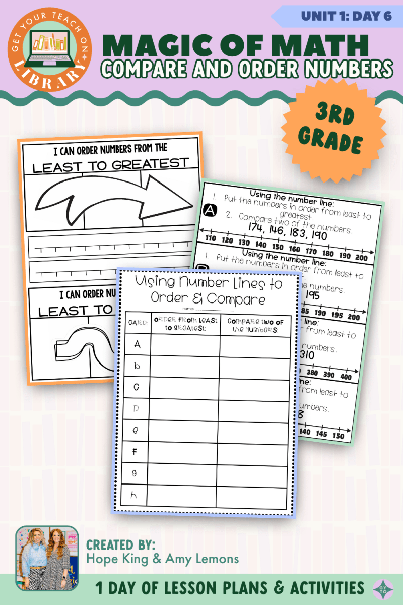3rd Grade Magic of Math: Unit 1 Day 6 Compare and Order Numbers - Shop GYTO - Get Your Teach On