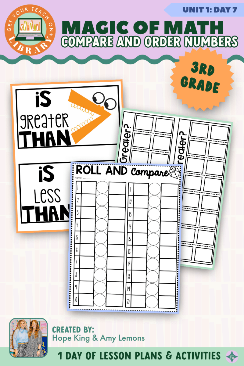 3rd Grade Magic of Math: Unit 1 Day 7 Compare and Order Numbers - Shop GYTO - Get Your Teach On