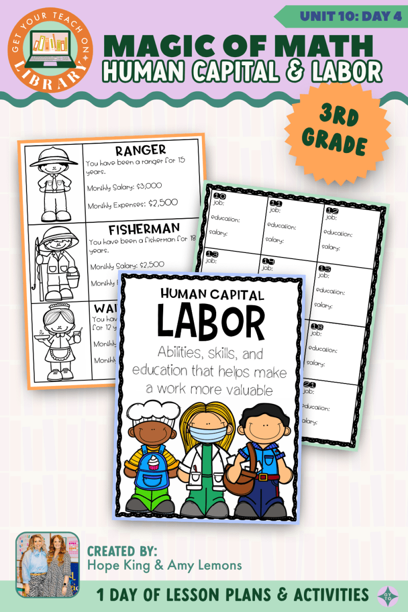 3rd Grade Magic of Math: Unit 10 Day 4 Human Capital and Labor - Shop GYTO - Get Your Teach On