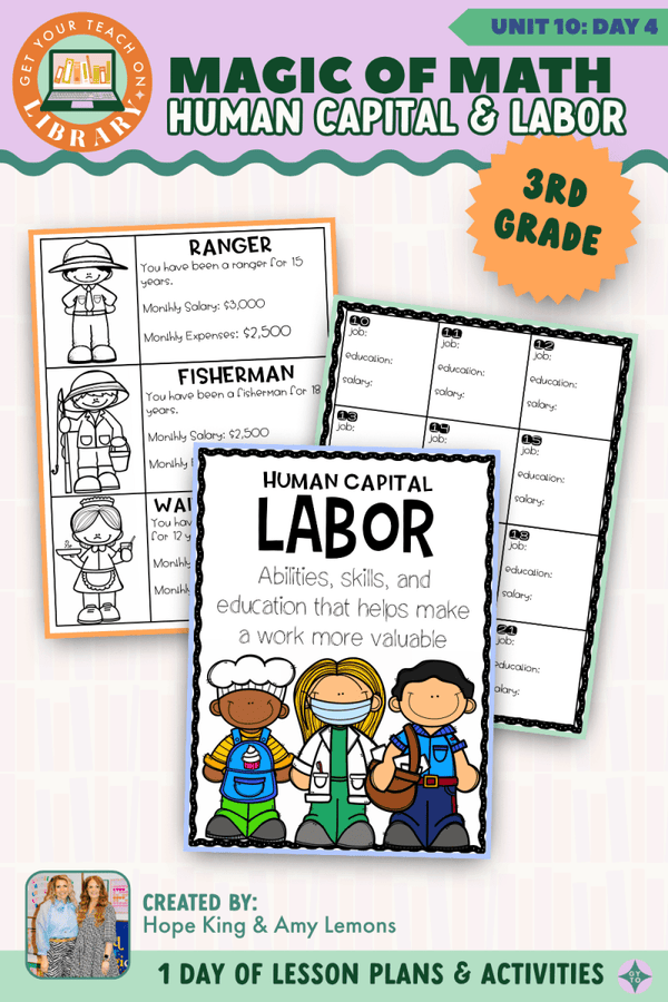 3rd Grade Magic of Math Unit 10 Day 4: Human Capital and Labor by Hope King, Amy Lemons and Get Your Teach On
