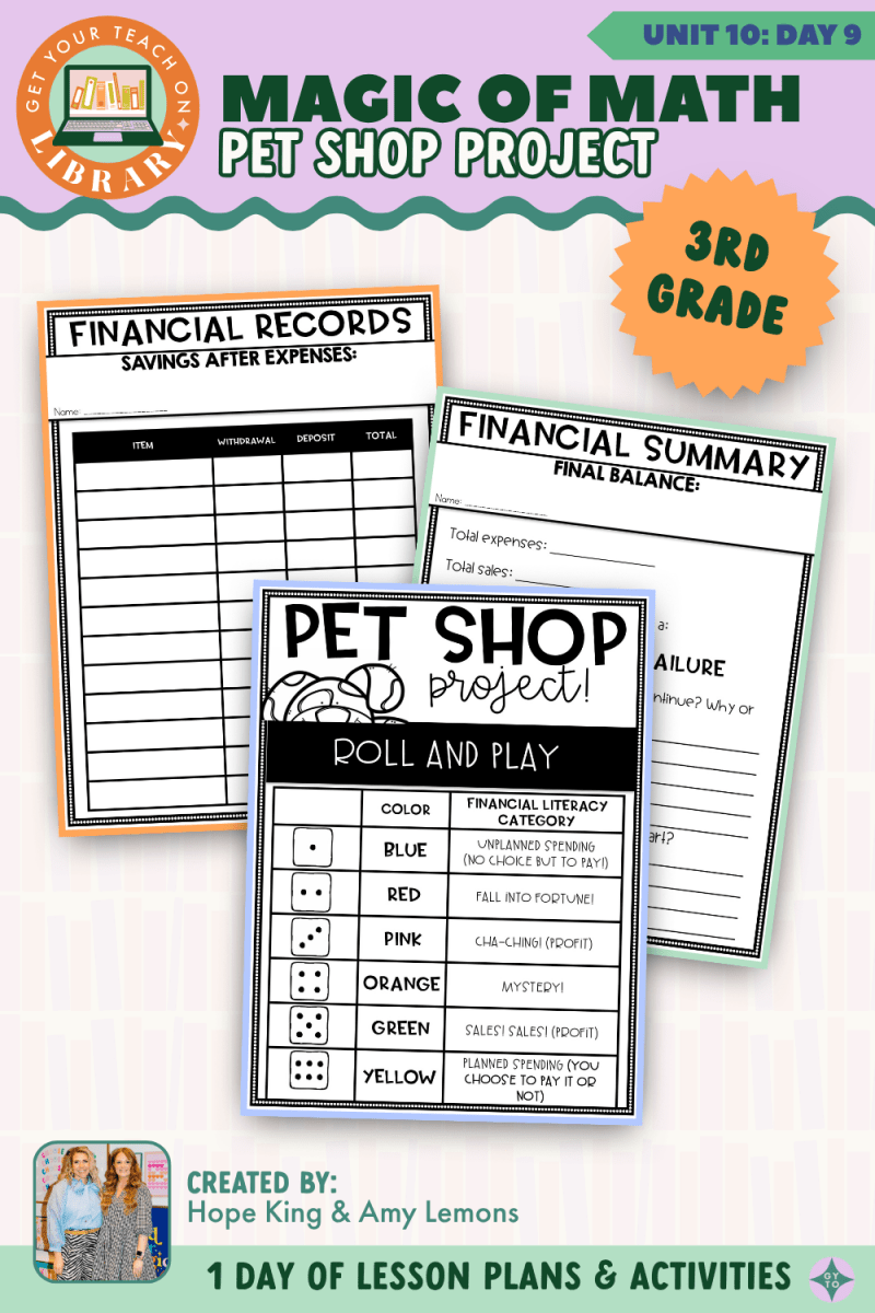 3rd Grade Magic of Math: Unit 10 Day 9 Pet Shop Project - Shop GYTO - Get Your Teach On