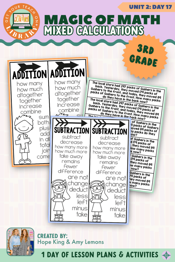 3rd Grade Magic of Math Unit 2 Day 17: Mixed Calculations by Hope King, Amy Lemons and Get Your Teach On