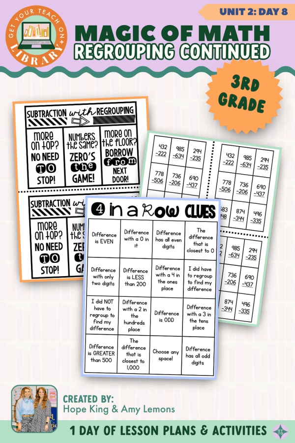3rd Grade Magic of Math Unit 2 Day 8: Regrouping Continued by Hope King, Amy Lemons and Get Your Teach On