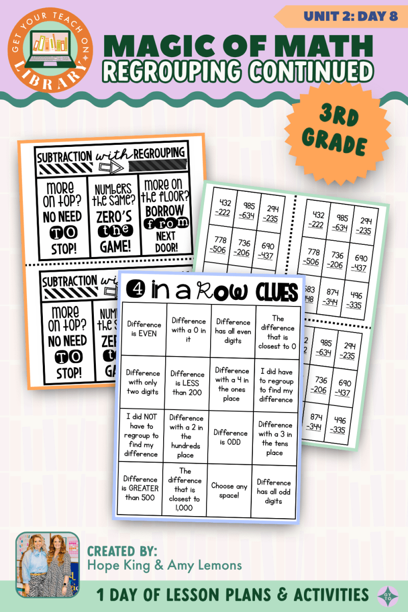 3rd Grade Magic of Math: Unit 2 Day 8 Regrouping Continued - Shop GYTO - Get Your Teach On