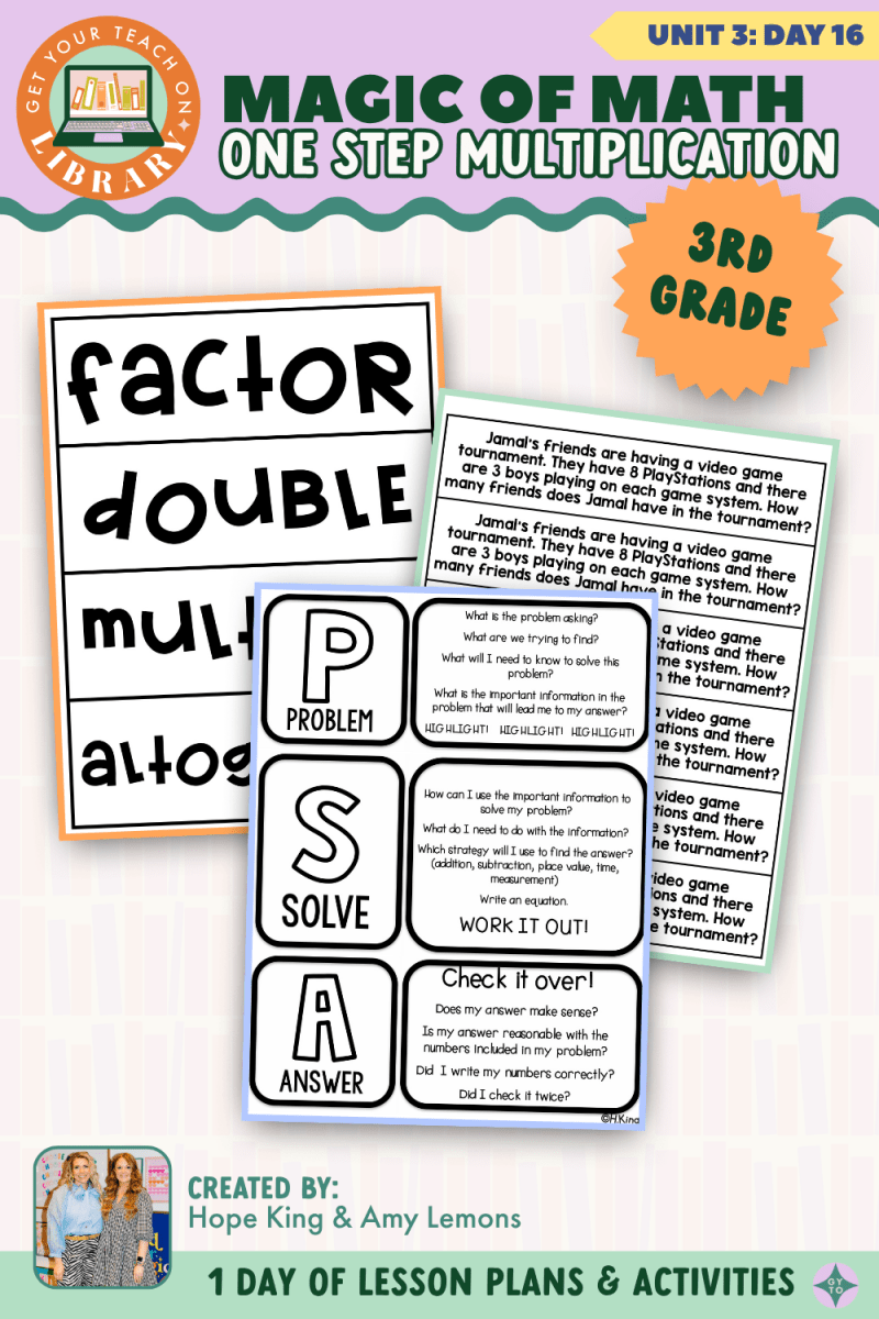 3rd Grade Magic of Math: Unit 3 Day 16 One Step Multiplication - Shop GYTO - Get Your Teach On