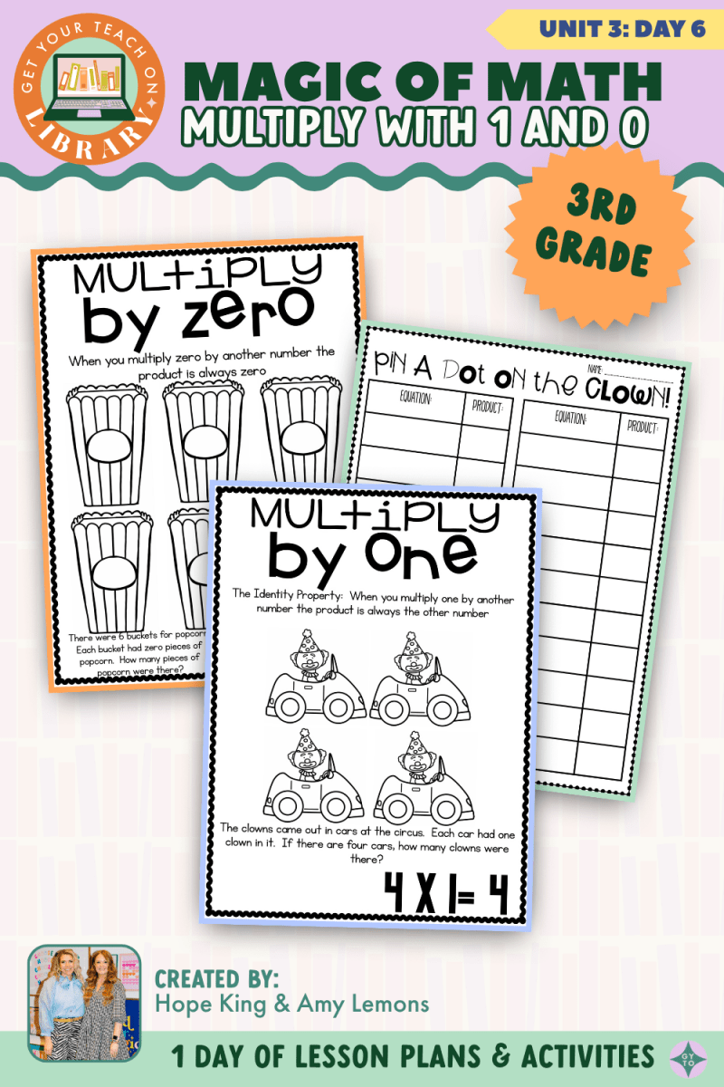 3rd Grade Magic of Math: Unit 3 Day 6 Multiply with 1 and 0 - Shop GYTO - Get Your Teach On