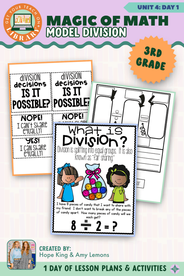 3rd Grade Magic of Math Unit 4 Day 1: Model Division – printable math lesson by Hope King, Amy Lemons and Get Your Teach On