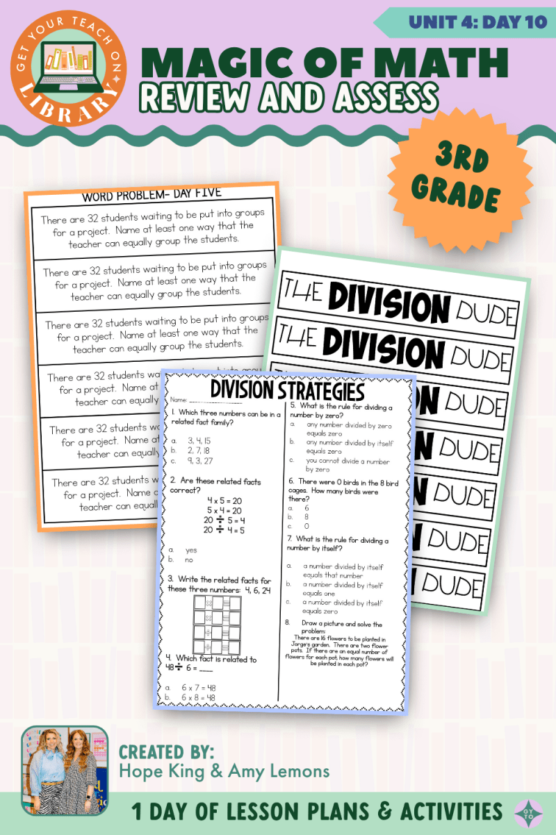 3rd Grade Magic of Math: Unit 4 Day 10 Review and Assess - Shop GYTO - Get Your Teach On