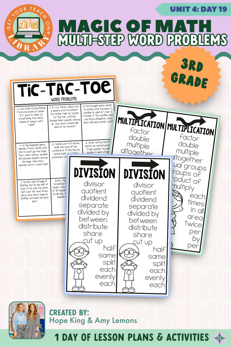 3rd Grade Magic of Math: Unit 4 Day 19 Multi-Step Word Problems - Shop GYTO - Get Your Teach On
