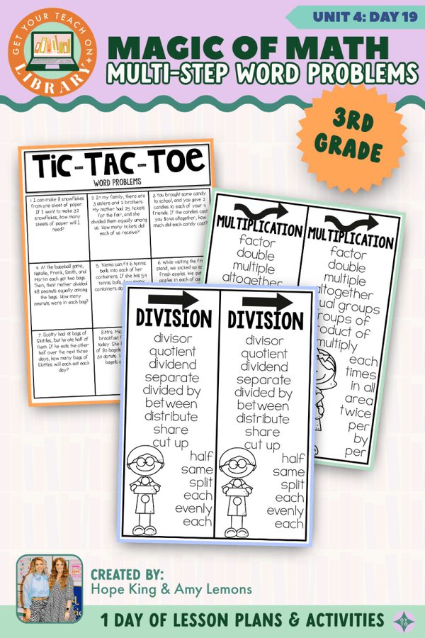 3rd Grade Magic of Math Unit 4 Day 19: Multi-Step Word Problems by Hope King, Amy Lemons and Get Your Teach On