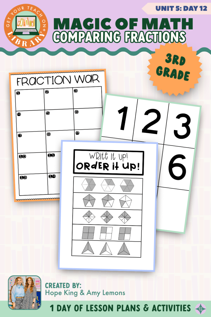 3rd Grade Magic of Math: Unit 5 Day 12 Comparing Fractions - Shop GYTO - Get Your Teach On