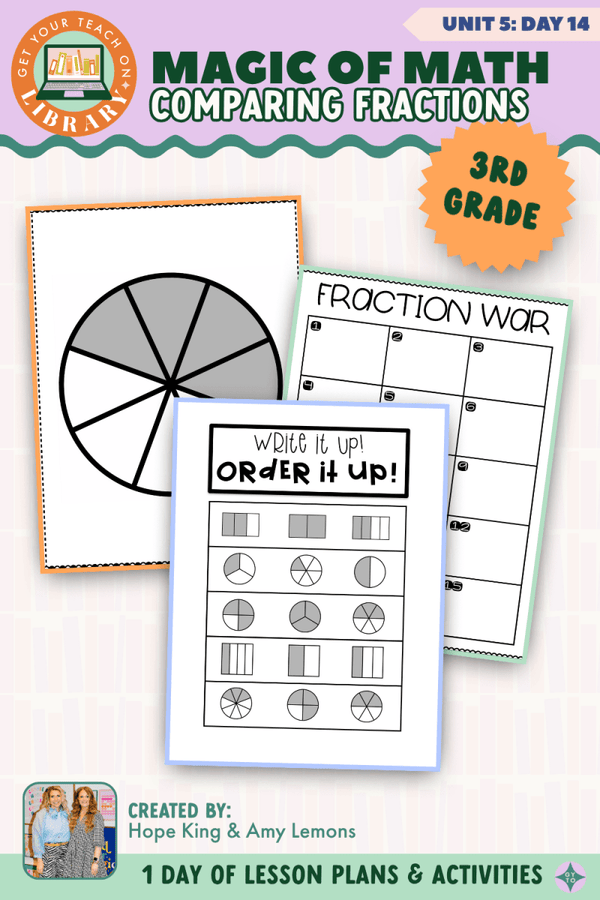 3rd Grade Magic of Math Unit 5 Day 14: Comparing Fractions by Hope King, Amy Lemons and Get Your Teach On