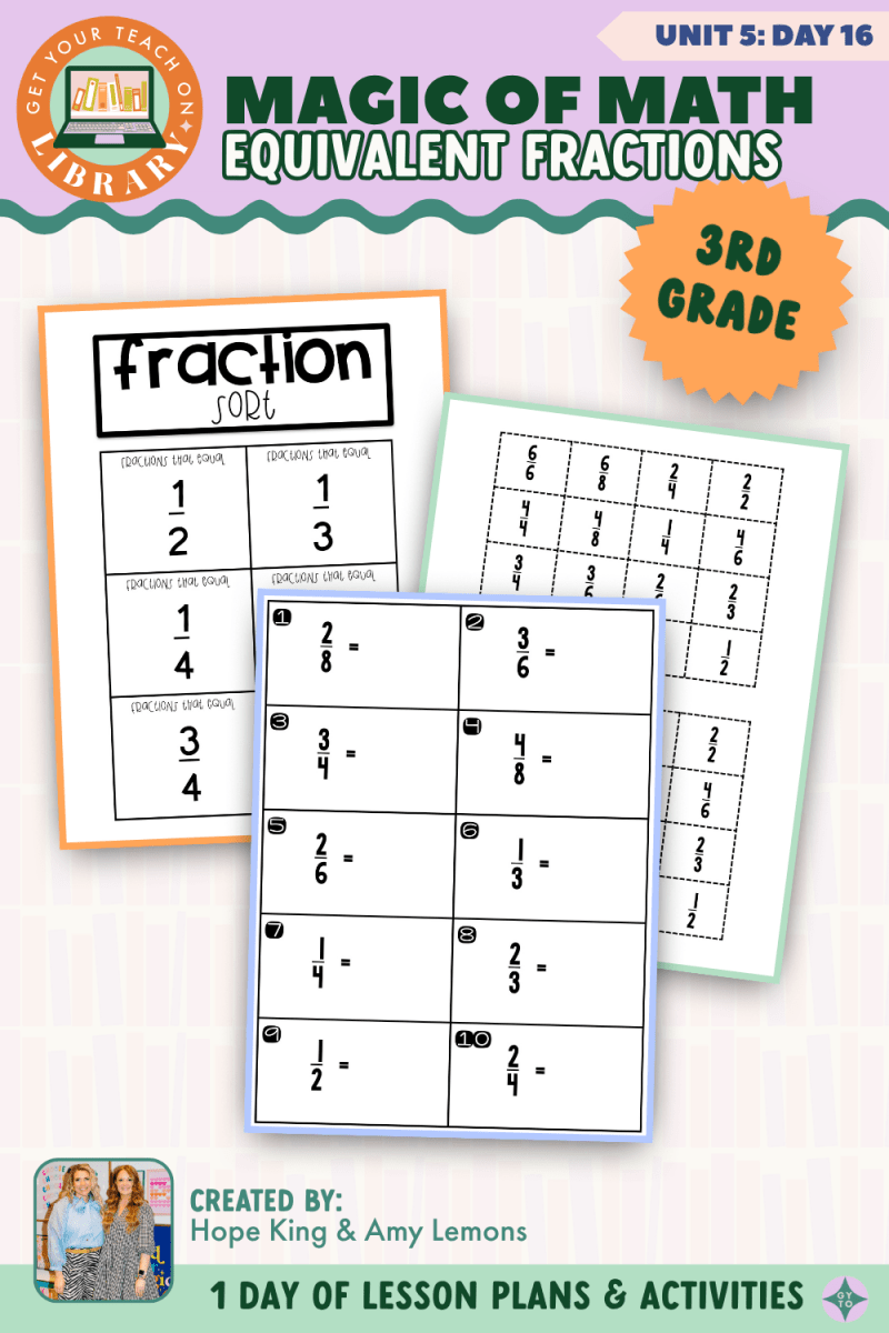 3rd Grade Magic of Math: Unit 5 Day 16 Equivalent Fractions - Shop GYTO - Get Your Teach On