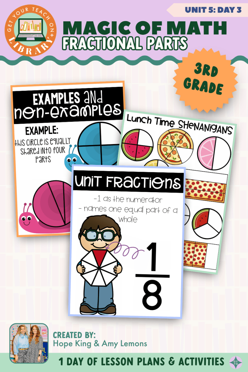 3rd Grade Magic of Math: Unit 5 Day 3 Fractional Parts - Shop GYTO - Get Your Teach On