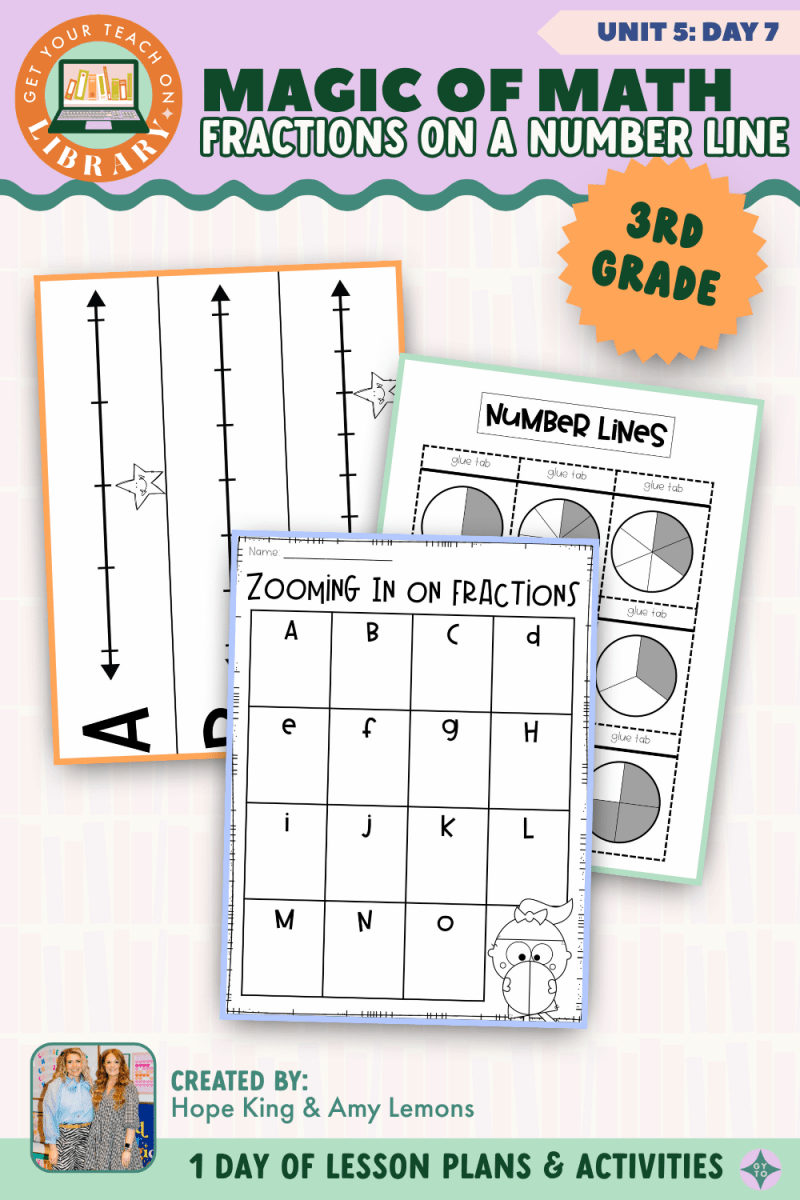 3rd Grade Magic of Math: Unit 5 Day 7 Fractions on a Number Line - Shop GYTO - Get Your Teach On