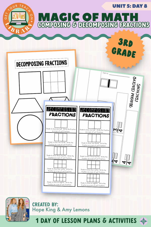 3rd Grade Magic of Math Unit 5 Day 8: Composing and Decomposing Fractions by Hope King, Amy Lemons and Get Your Teach On