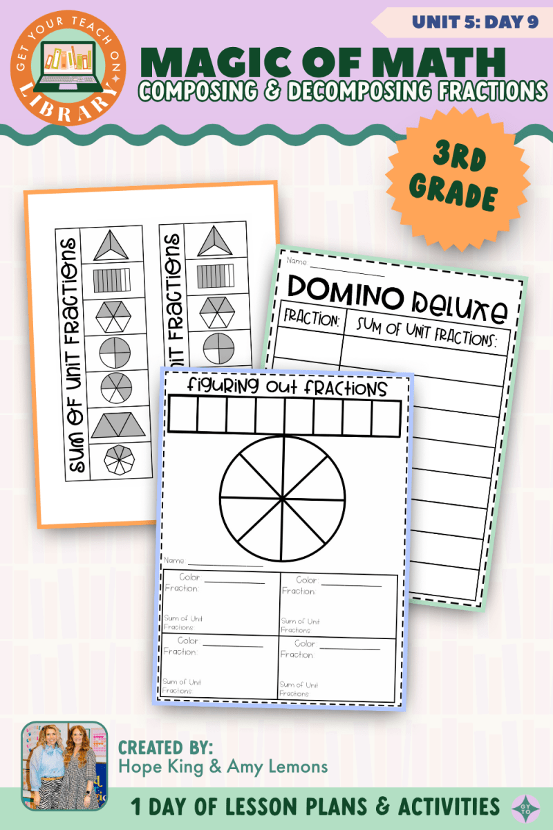 3rd Grade Magic of Math: Unit 5 Day 9 Composing and Decomposing Fractions - Shop GYTO - Get Your Teach On