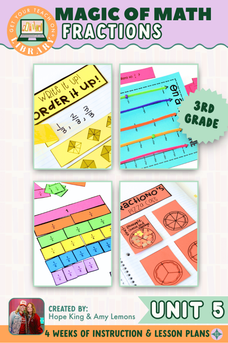 3rd Grade Magic of Math Unit 5: Fractions, Comparing Fractions, Fractions on a Number Line - Shop GYTO - Get Your Teach On