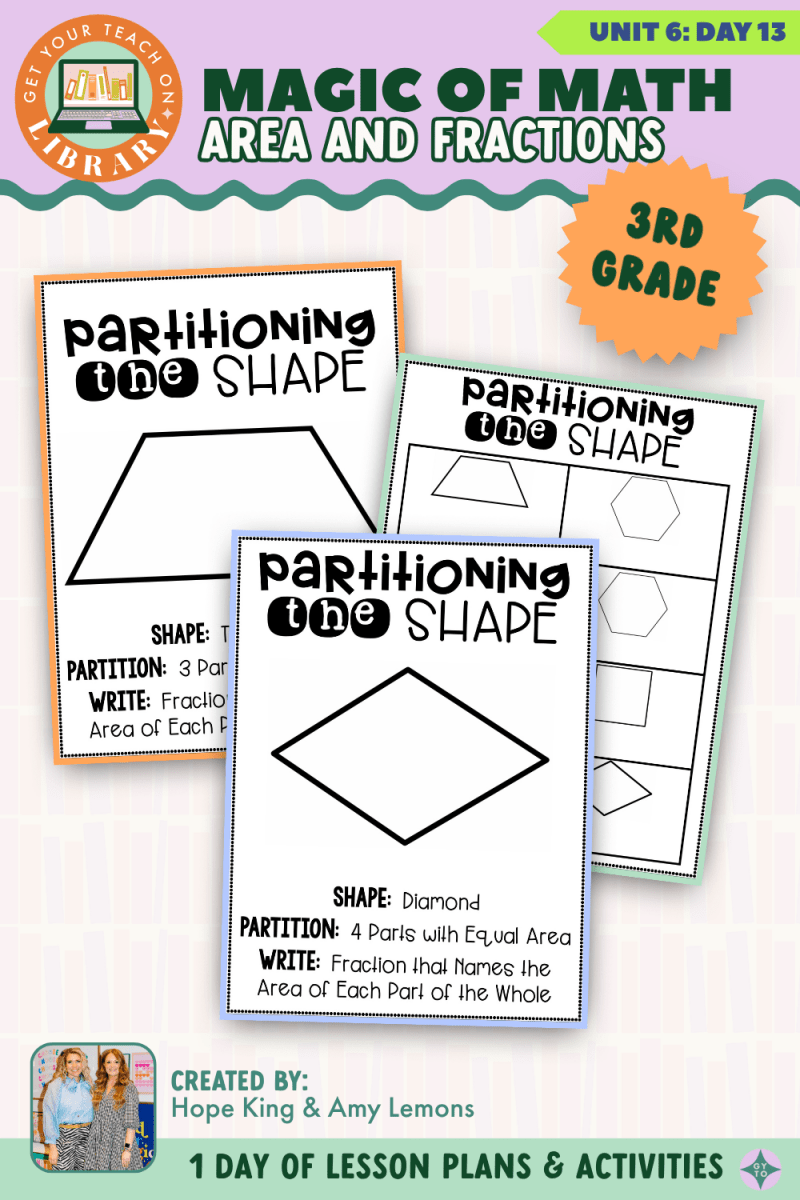 3rd Grade Magic of Math: Unit 6 Day 13 Area and Fractions - Shop GYTO - Get Your Teach On
