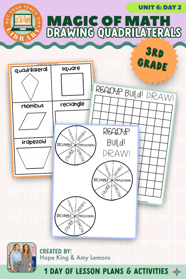 3rd Grade Magic of Math Unit 6 Day 2: Drawing Quadrilaterals by Hope King, Amy Lemons and Get Your Teach On