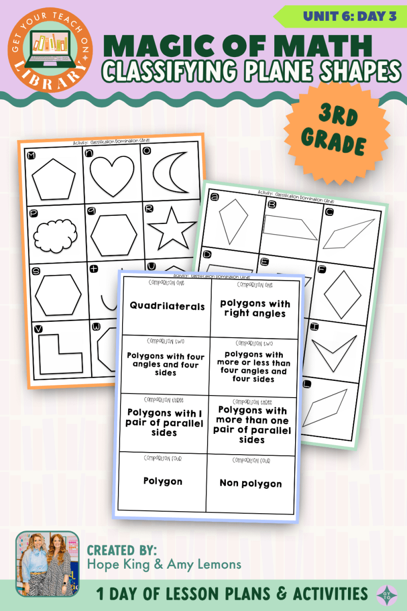 3rd Grade Magic of Math: Unit 6 Day 3 Classifying Plane Shapes - Shop GYTO - Get Your Teach On