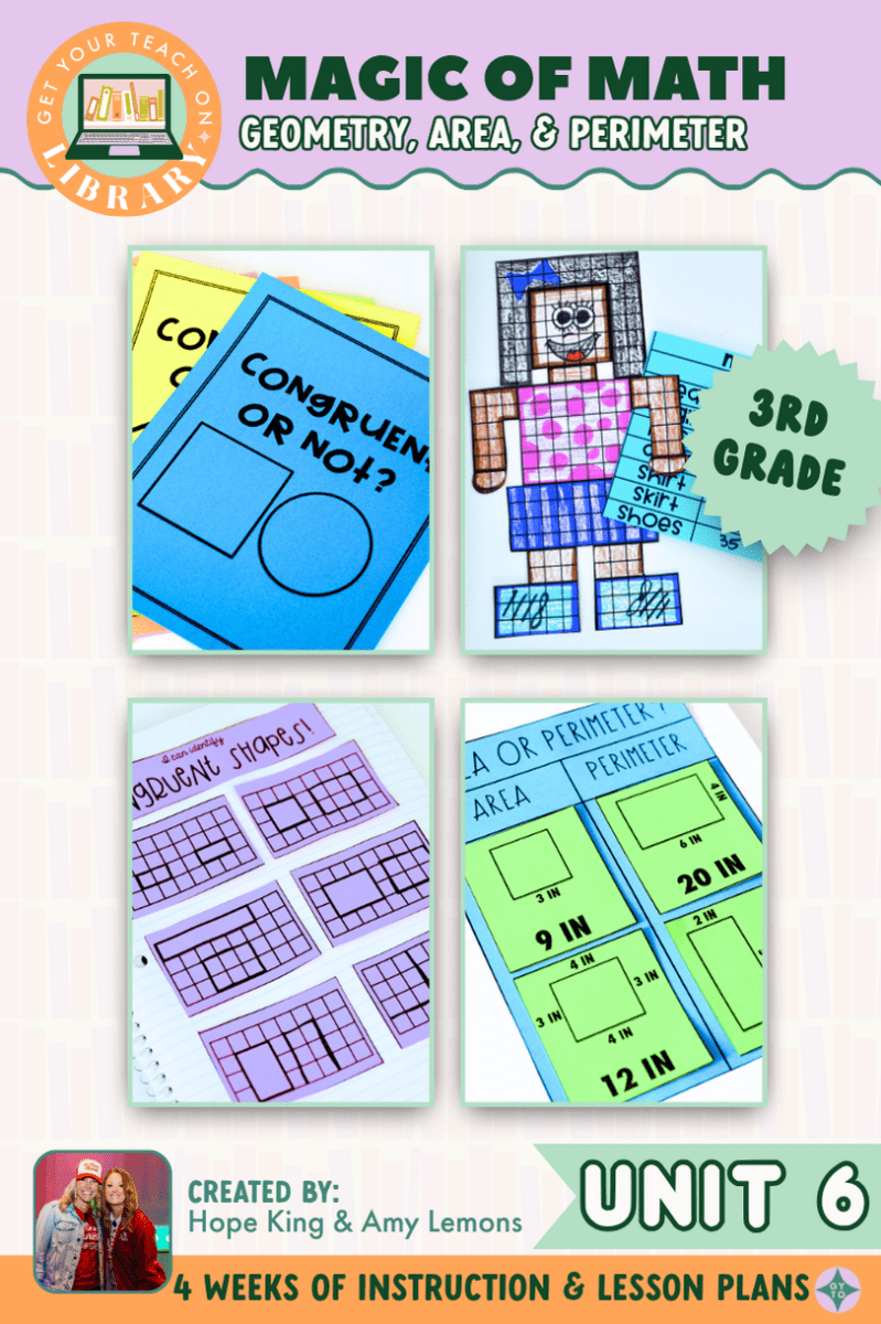 3rd Grade Magic of Math Unit 6: Geometry, Area, Perimeter - Shop GYTO - Get Your Teach On