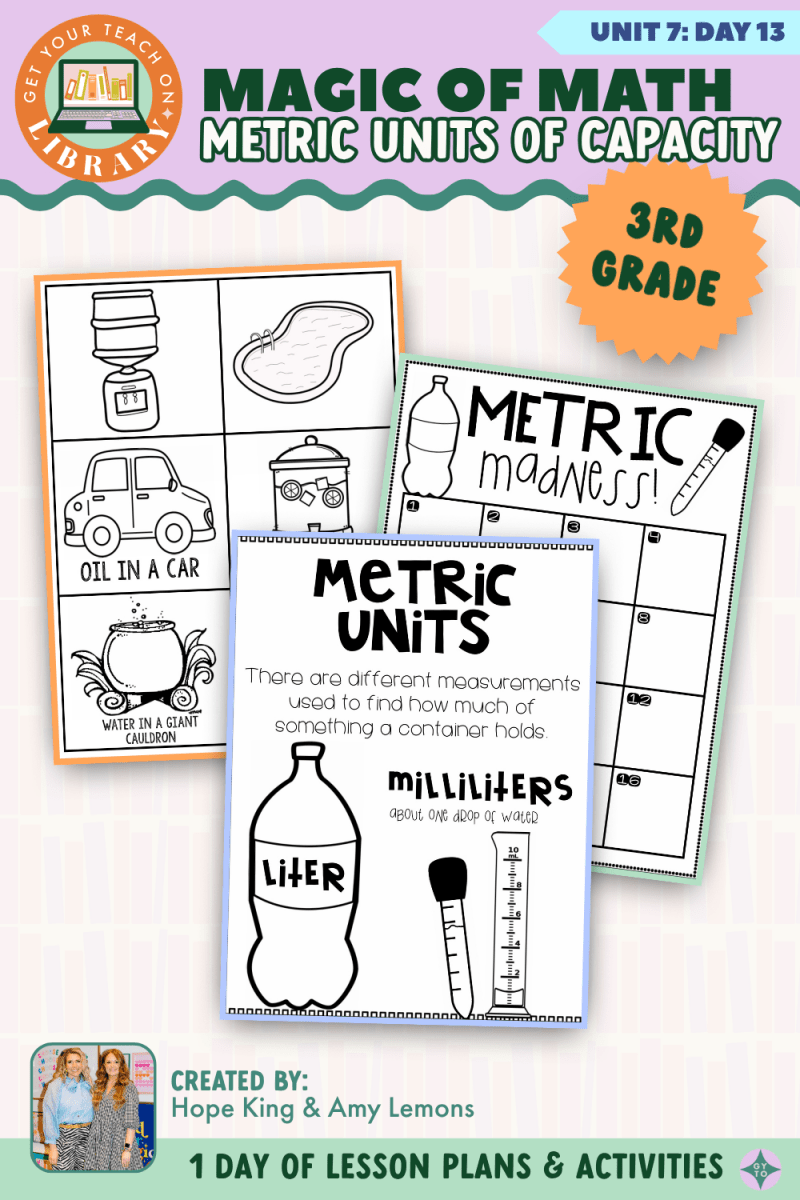 3rd Grade Magic of Math: Unit 7 Day 13 Metric Units of Capacity - Shop GYTO - Get Your Teach On