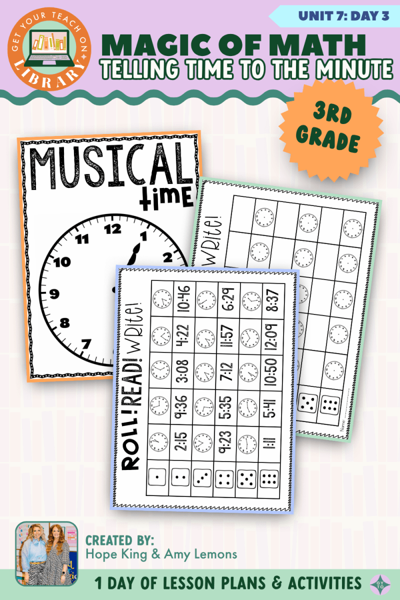 3rd Grade Magic of Math: Unit 7 Day 3 Telling Time to the Minute - Shop GYTO - Get Your Teach On