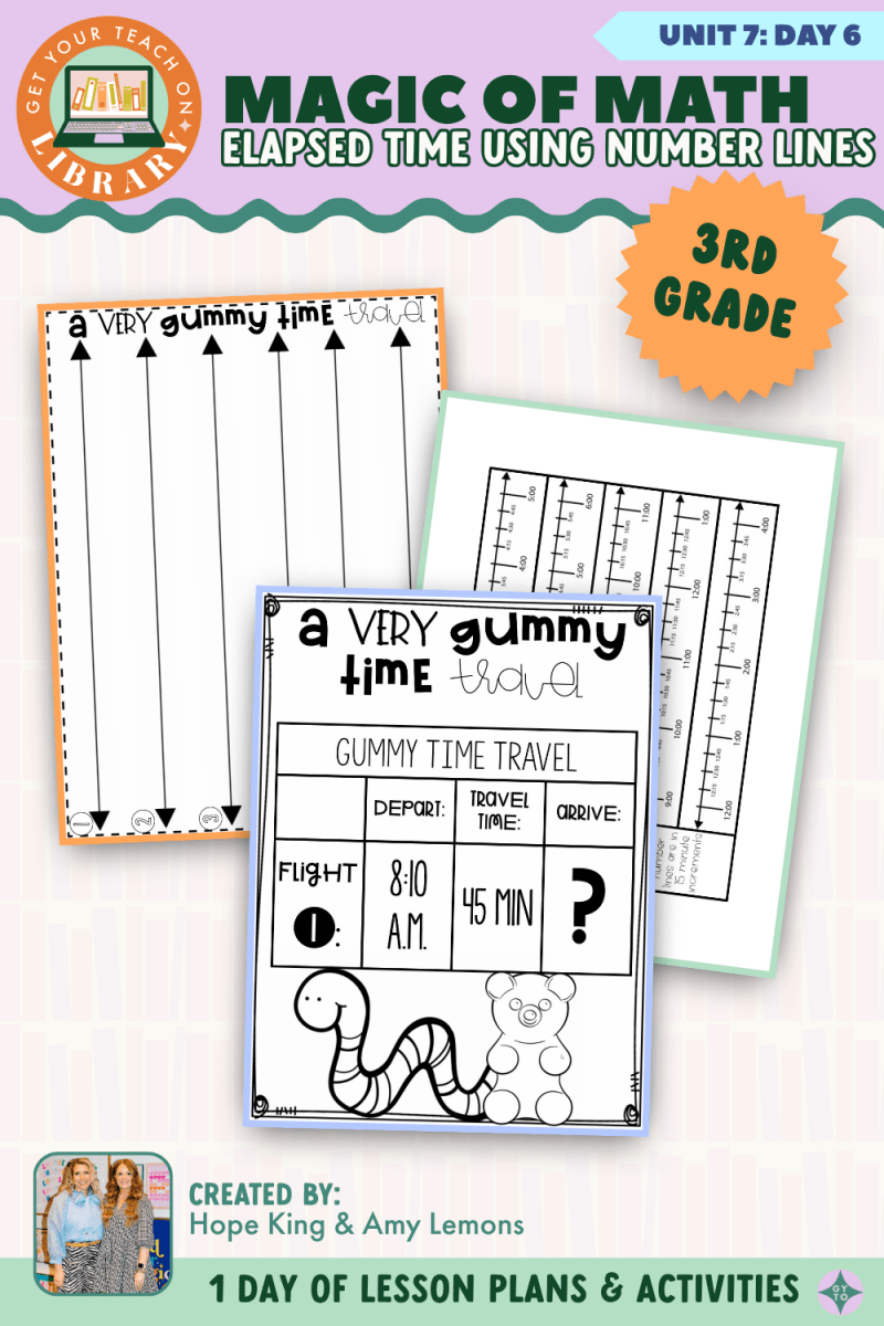 3rd Grade Magic of Math: Unit 7 Day 6 Elapsed Time Using Number Lines - Shop GYTO - Get Your Teach On