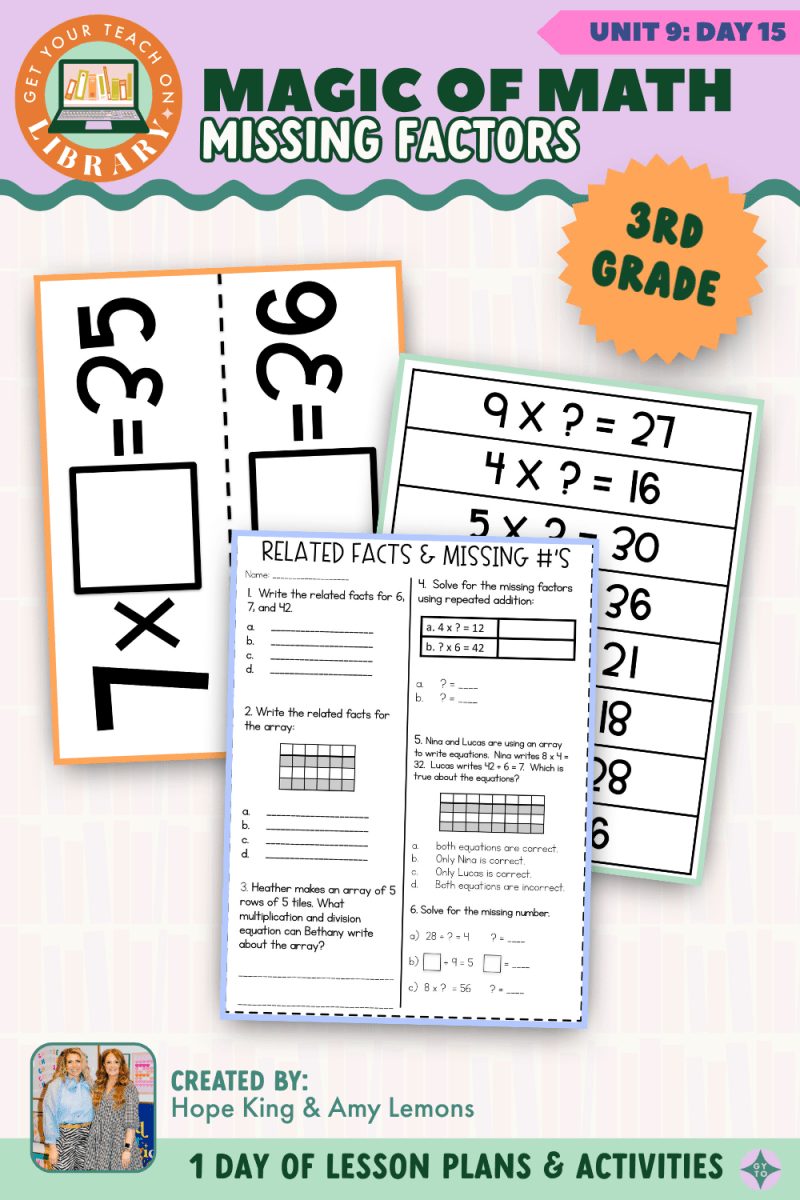 3rd Grade Magic of Math: Unit 9 Day 15 Missing Factors - Shop GYTO - Get Your Teach On