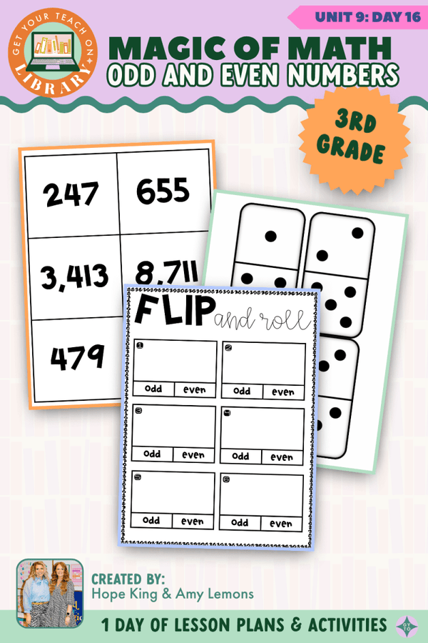 3rd Grade Magic of Math Unit 9 Day 16: Odd and Even Numbers by Hope King, Amy Lemons and Get Your Teach On