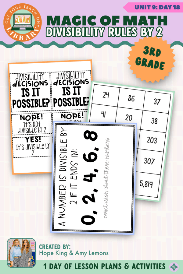 3rd Grade Magic of Math Unit 9 Day 18: Divisibility Rules by 2 by Hope King, Amy Lemons and Get Your Teach On