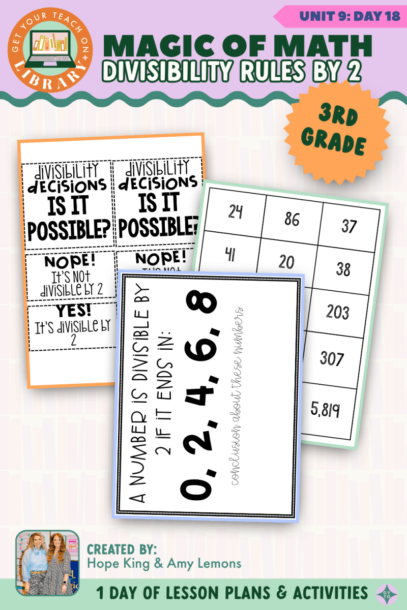 3rd Grade Magic of Math: Unit 9 Day 18 Divisibility Rules by 2 - Shop GYTO - Get Your Teach On
