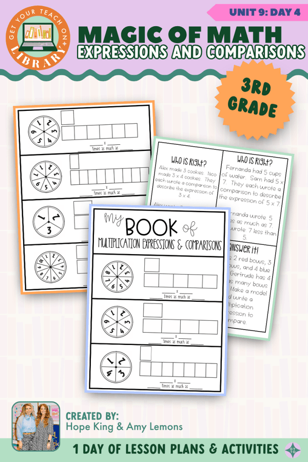 3rd Grade Magic of Math Unit 9 Day 4: Expressions and Comparisons by Hope King, Amy Lemons and Get Your Teach On