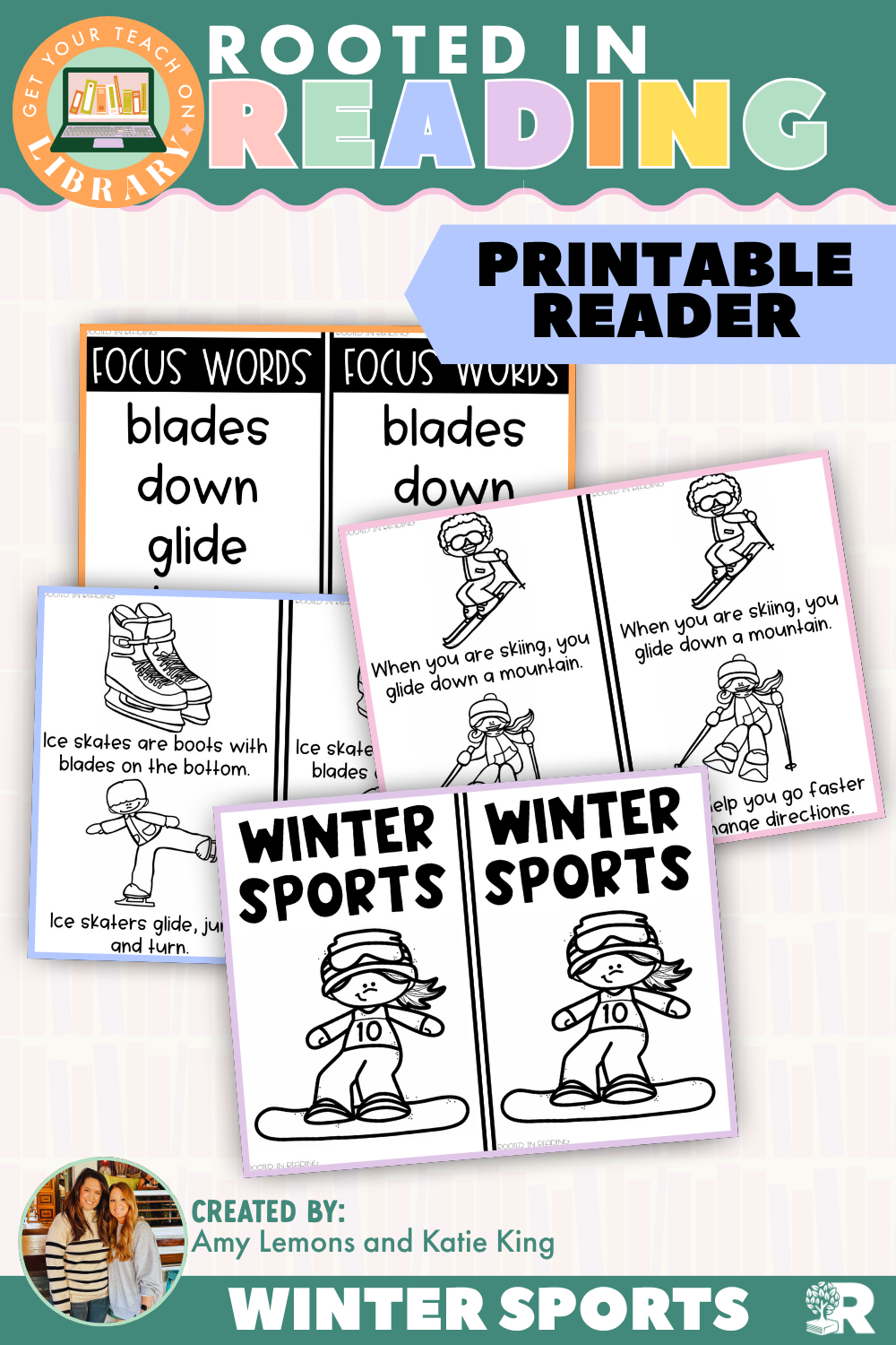 Rooted in Reading Printable Nonfiction Reader: Winter Sports