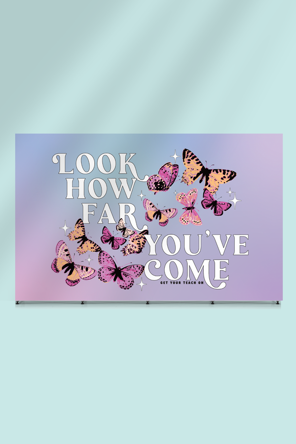 How Far You've Come – official GYTO digital classroom backdrop by Get Your Teach On