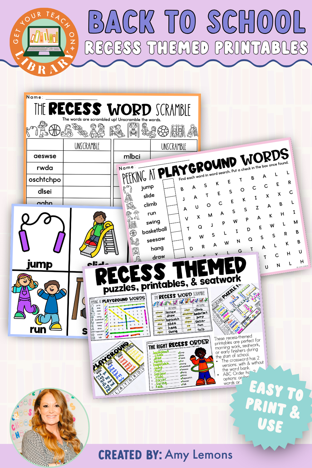 Back to School Activity: Recess Themed