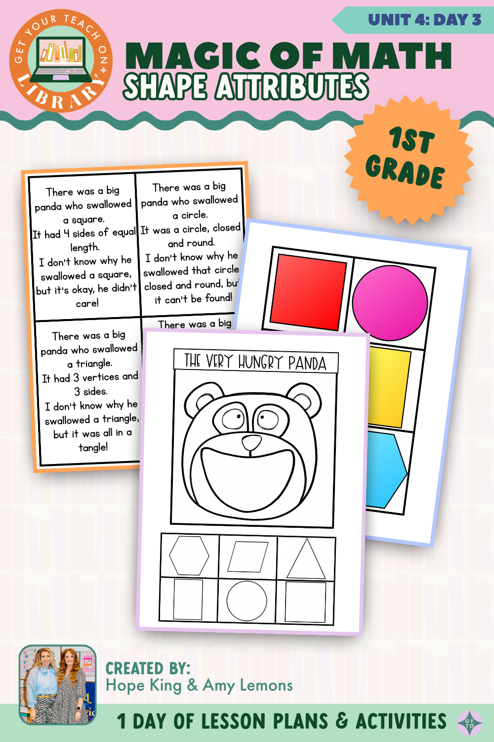 1st Grade Magic of Math: Unit 4 Day 3 Shape Attributes